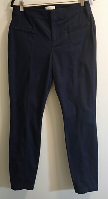 LOFT Outlet Women's Navy Blue Stretch Curvy Skinny Ankle Pants, Size 4. |  eBay