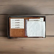 Wallet Men's Light Brown Slim Leather Bifold Wallet ID Credit Card Holder New