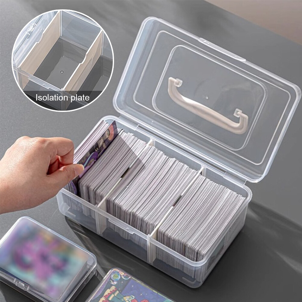 US Clear Plastic Trading Cards Storage Box Baseball Cards Holder ...