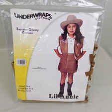 Underwraps Girls Cowgirl Fringed Vest Skirt Halloween Dress Up Costume Large