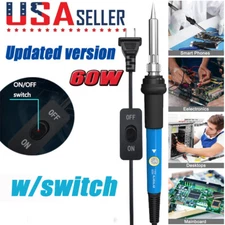 60W Electric Soldering Iron Power Switch LCD Adjustable Temperature Welding Tool