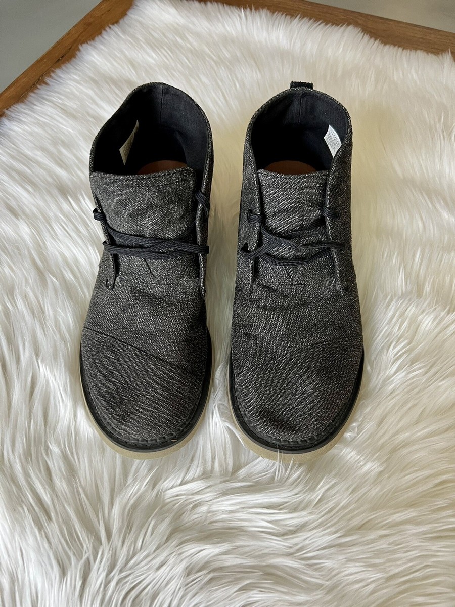 Toms Mateo Chukka Boots Men 8 Charcoal Herringbone Color | eBay display picture 1