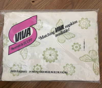 1977 Viva paper  And Table mate placemats, truly unique Retro Vintage