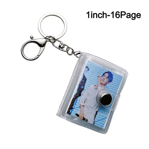 16 Pockets Mini Photo Album 1/2 Inch Backpack Keyring New Keychain Mini Album - Picture 11 of 12