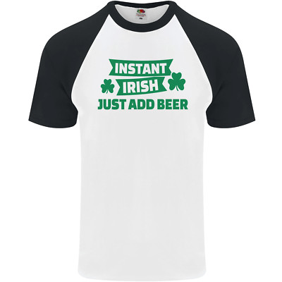 Instant Irisch Add Beer St Patricks Day HERREN S/S Baseball