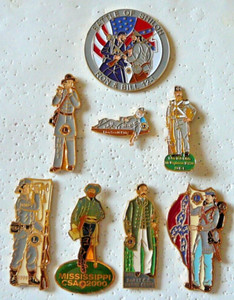 Lions Club Pins - "BATTLE OF SHILOH" PLUS 7 CSA  SOLDIERS