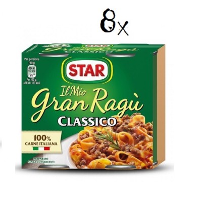 8x Il mio Gran ragù Star Classico tomatensauce sauce Tomatensuppe 2x180g