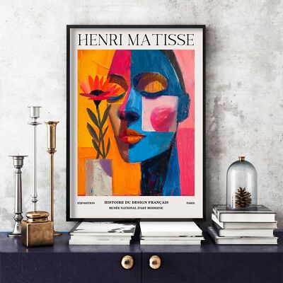 Henri Matisse Druck, Henri Matisse Ausstellungsposter, buntes Wandbild (31d)