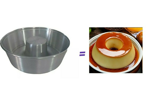 Cocina Criolla Flanera Baño Maria Flan Mold 8.6 in. Aluminum Double Flan Boiler - Picture 5 of 16