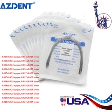 AZDENT Dental Ortho Super Elastic Niti Rectangular Arch Wires Ovoid Form 10Pcs