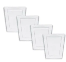 Mid America Classic Gable Vent Keystone 001 WHITE - 4 pack 