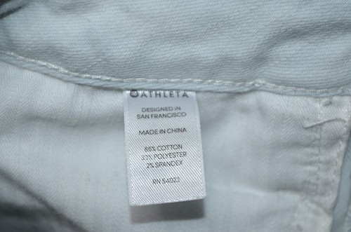 Athleta Sculptek SKINNY Jeans Biscayne Wash Light Indigo Größe 4 hoher Bund Fehler - Bild 4 von 12
