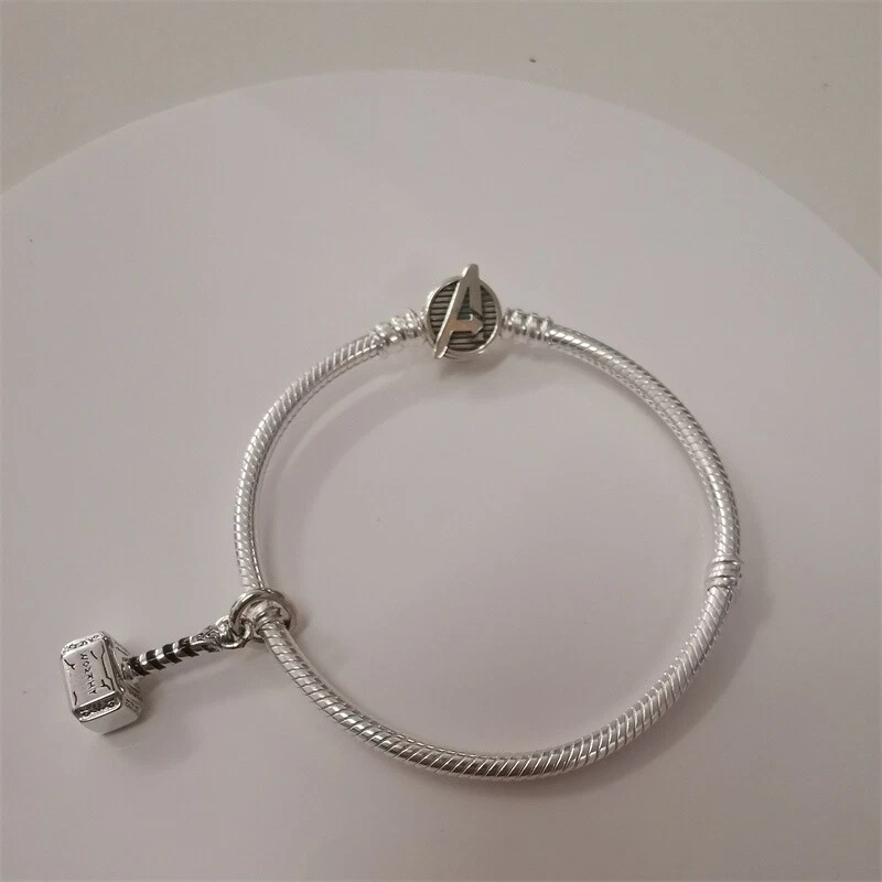 Bracelet Gift Set PANDORA S925 ALE silver Dangle Thor Charm and Avengers - Image 3 of 4