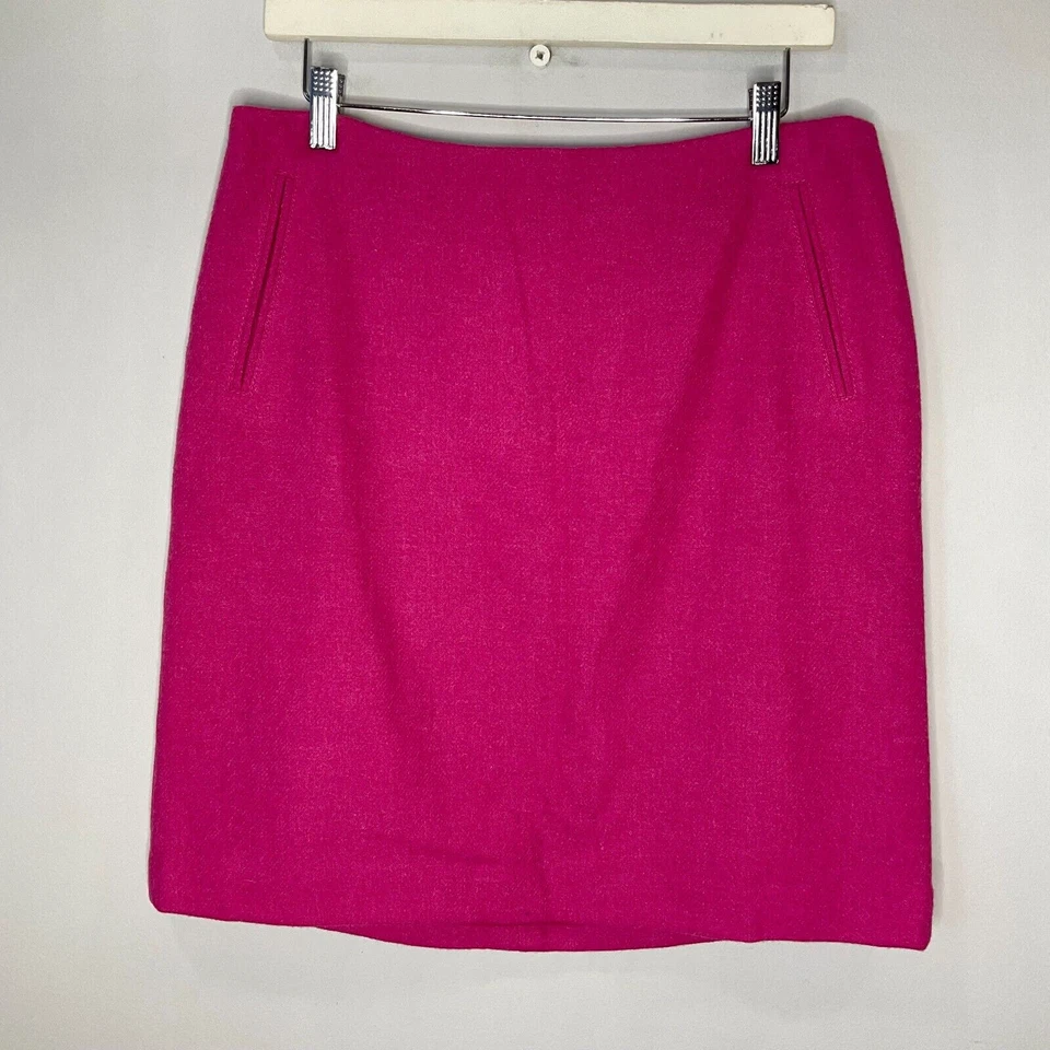 TALBOTS 女式裙 10 码粉色羊毛混纺衬里