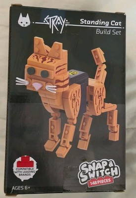 Snap & Switch Stray video game Standing Cat Build Set 148 Pieces NEW 