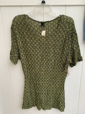 Rayna Z Women s Blouse top Size Large Stretchy Textured New