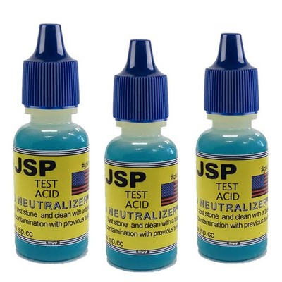 3 PC Gold Silver Test Acid Neutralizer 1/2 oz Bottle Solution Stone Cleaner