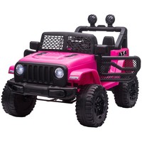 HOMCOM 12V Kids Electric Ride On Car Truck Off-road Toy W/ Remote Control Pink