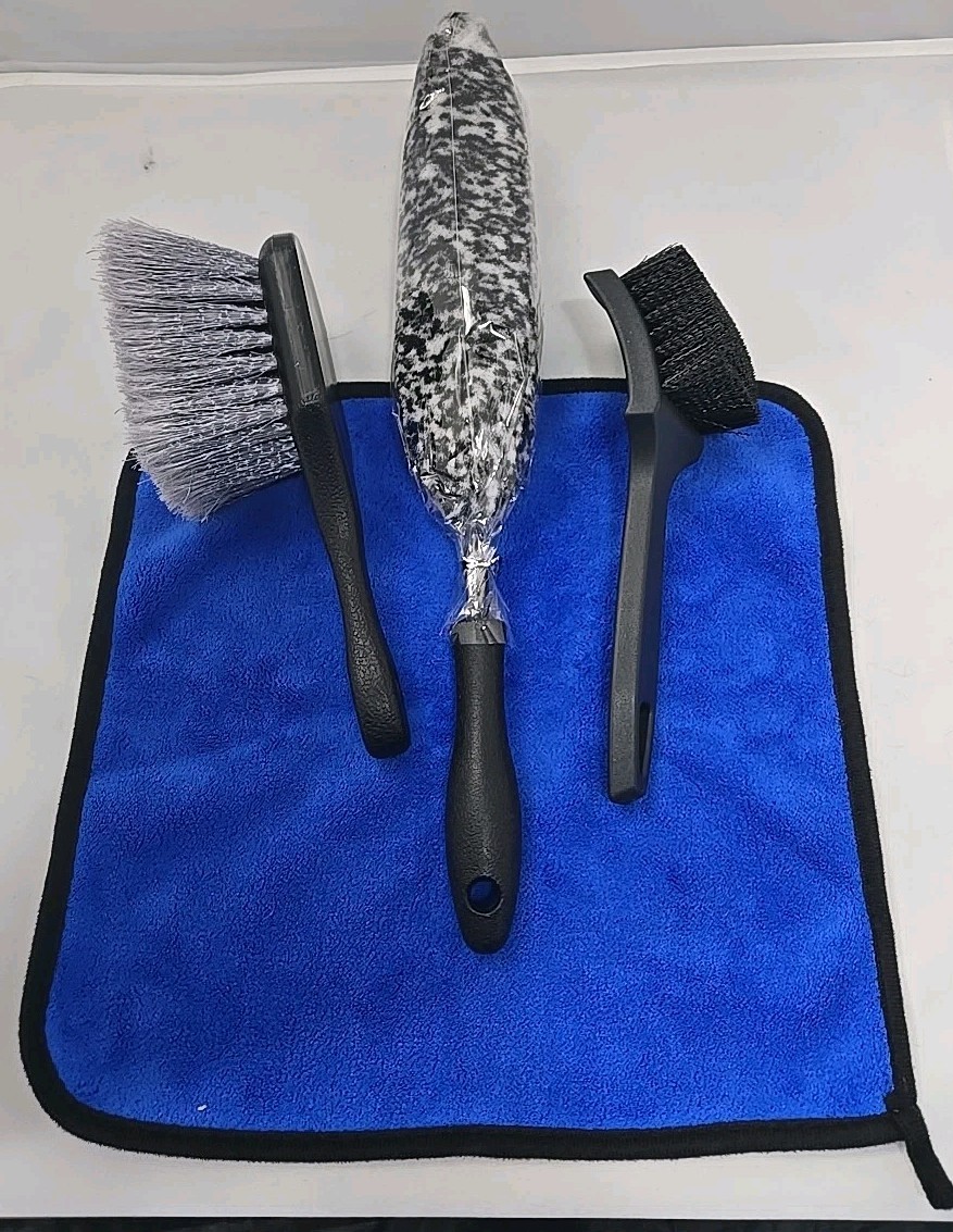 4PCS Car Wheel Rims Detail Cleaning PRO Wash Kit, Tire Brush...