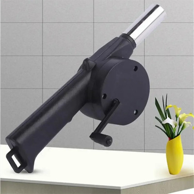 HandCranked Air Blower Barbecue Fan Mini Portable BBQ Grill Fire Bellows Picnic