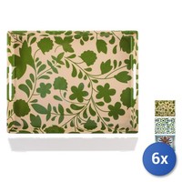 6X H&h Vassoio Bazar Dekoriert Melamin 40X31 Assortiert (Zufallsmodell)