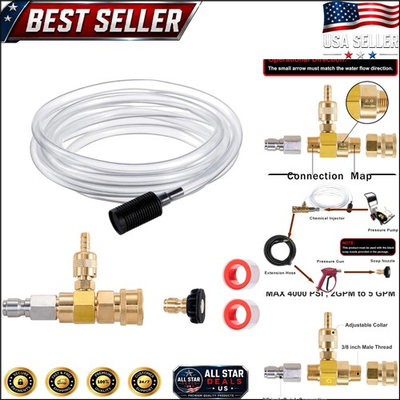 #ad Downstream Injector Kit for Pressure Washers – 4000 PSI Quick Connect $29.99