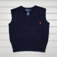 Polo Ralph Lauren Navy Cable Knit Sweater Vest