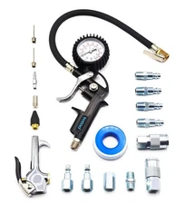 Heavy Duty Air Compressor Accessory Kit 18-Piece, 1/4" NPT Air Tool Kit with ...