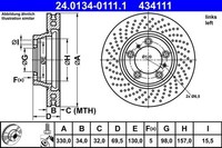 Bremsscheibe Porsche 911 3.0 Carrera 24.0134-0111.1 (1Satz-1Stk)