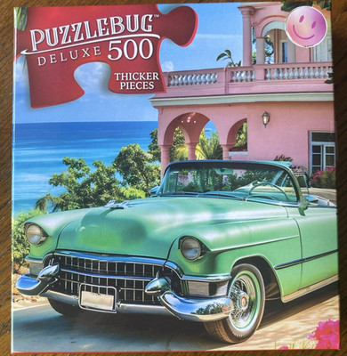 PUZZLEBUG Deluxe 500 Piece Puzzle ''BEACH HOUSE CONVERTIBLE''
