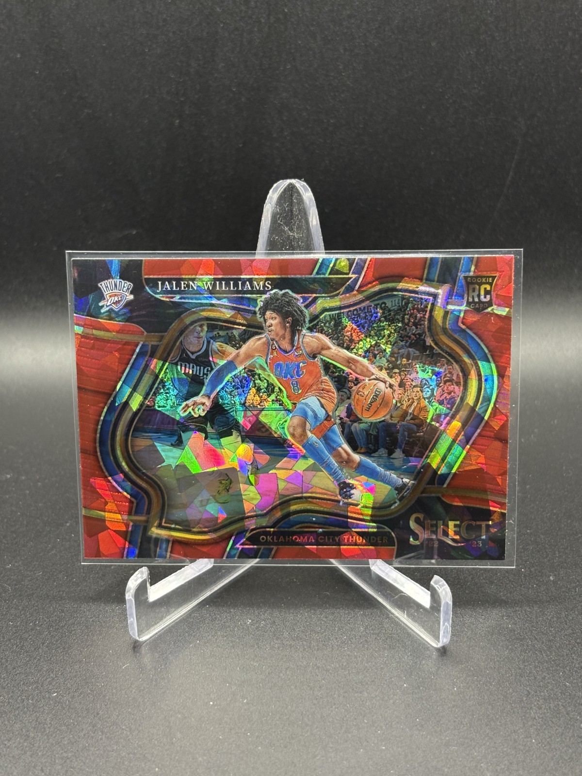 2022-23 Select JALEN WILLIAMS Rookie Courtside Red Ice Prizm #282 THUNDER