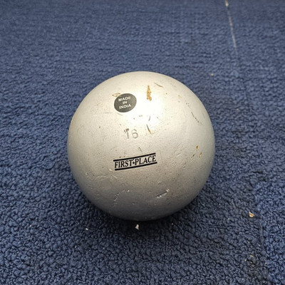 FIRST PLACE 16LBS 'Soft' Indoor Shot Put, Gray For Men Up to 49 Age