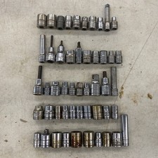 50 Pc. Lot Vintage S-k Sk Usa Made 14 And 38 Drive Sockets Read M0555l