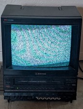 Emerson VCT120 10" CRT TV VCR Combo VHS Player VTG Retro Gaming READ