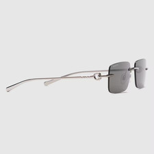 Gucci GG1703S Sunglasses Silver Authentic Made in Italy Brand New