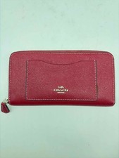 Coach Red Leather Zippered Wallet Zippered Wallet