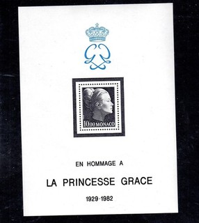 MONACO #1367 1983 PRINCESS GRACE MINT VF NH O.G S/S