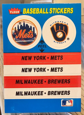 1987 Fleer Baseball Stickers #NNO Mets/Brewers/Padres