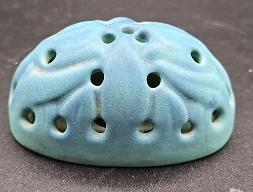 Van Briggle Flower Frog Ming Blue Pottery Art Matte Col Spgs Vtg Signed