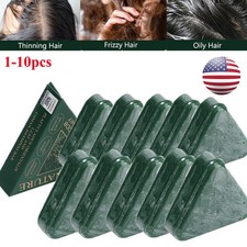Triangle Shampoo Bar, Natural Seven Green Soap Shampoo, Usman-Grass Shampoo Bar