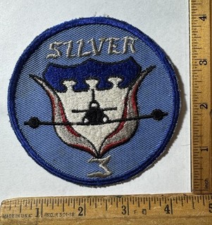 1950s Greenville 3505th US Air Force Base Pilot Training Squadron Patch Silver 3