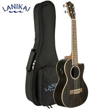 Lanikai Model ZR-CET Ziricote Tenor Size Acoustic Electric Ukulele with Gig Bag