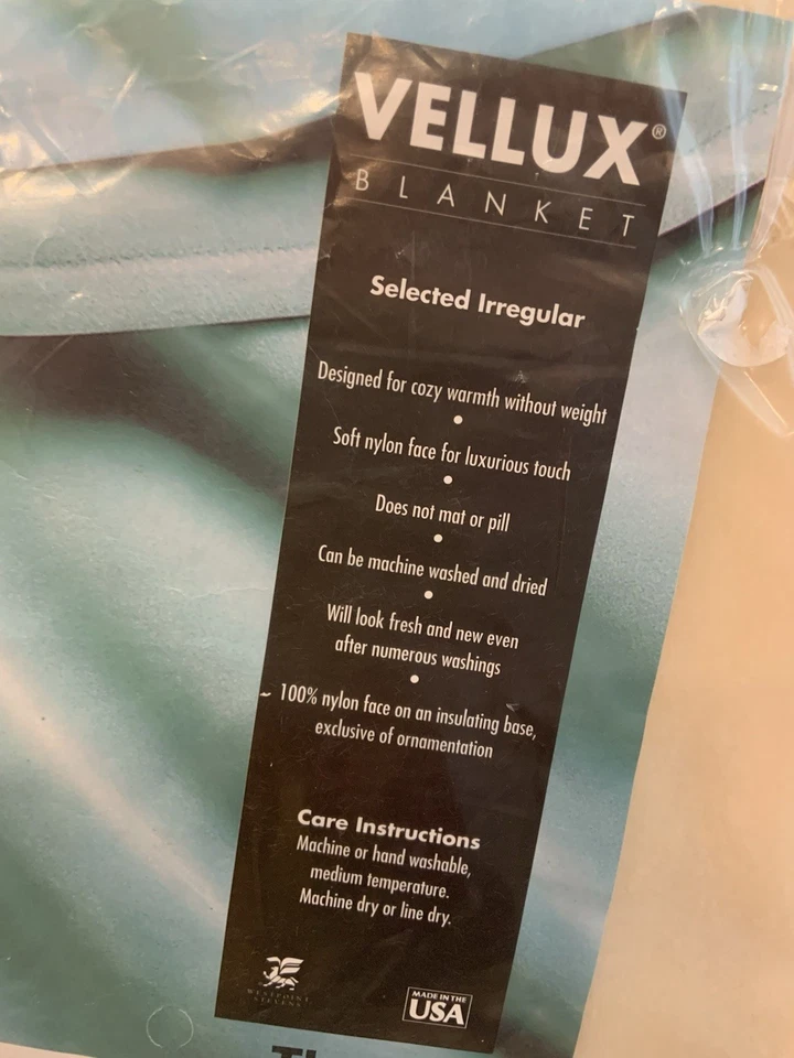 Cobertor Vellux Antigo Lance Padrão NOVO Fabricado Nos EUA - Imagem 2 de 4
