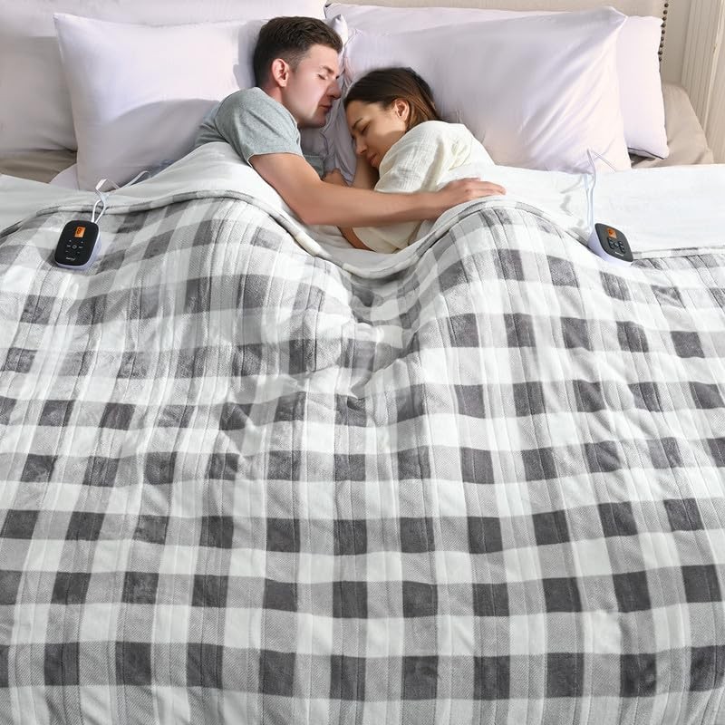 Electric Blanket Queen Size 84" x 90" Velvet Winter Warmer 1