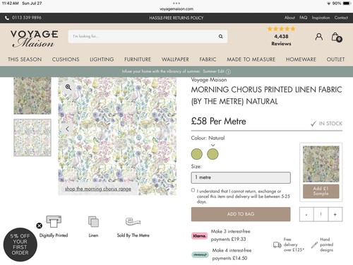 Set Of 3 Voyage Madison Morning Chorus Cushion Covers - Picture 10 of 11