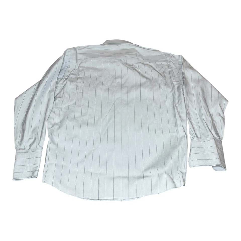 Vintage Giorgio Armani Le Collezioni Mens Pinstripe French Cuff Dress Shirt 15.5 - Image 2 of 4