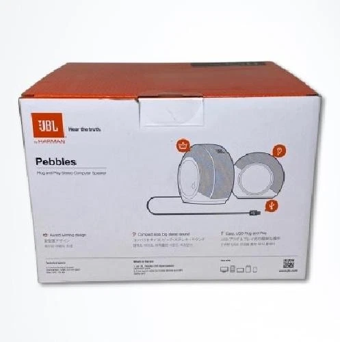 JBL Pebbles Bass Powered Speaker Set per PC USB DAC Nero PEBBLESBLKJN Compact - Immagine 3 di 4