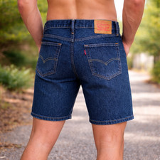 Y2K Vintage Levis 511 Jean Shorts Men's Size 32 Dark Blue Slim Denim 5 Pocket