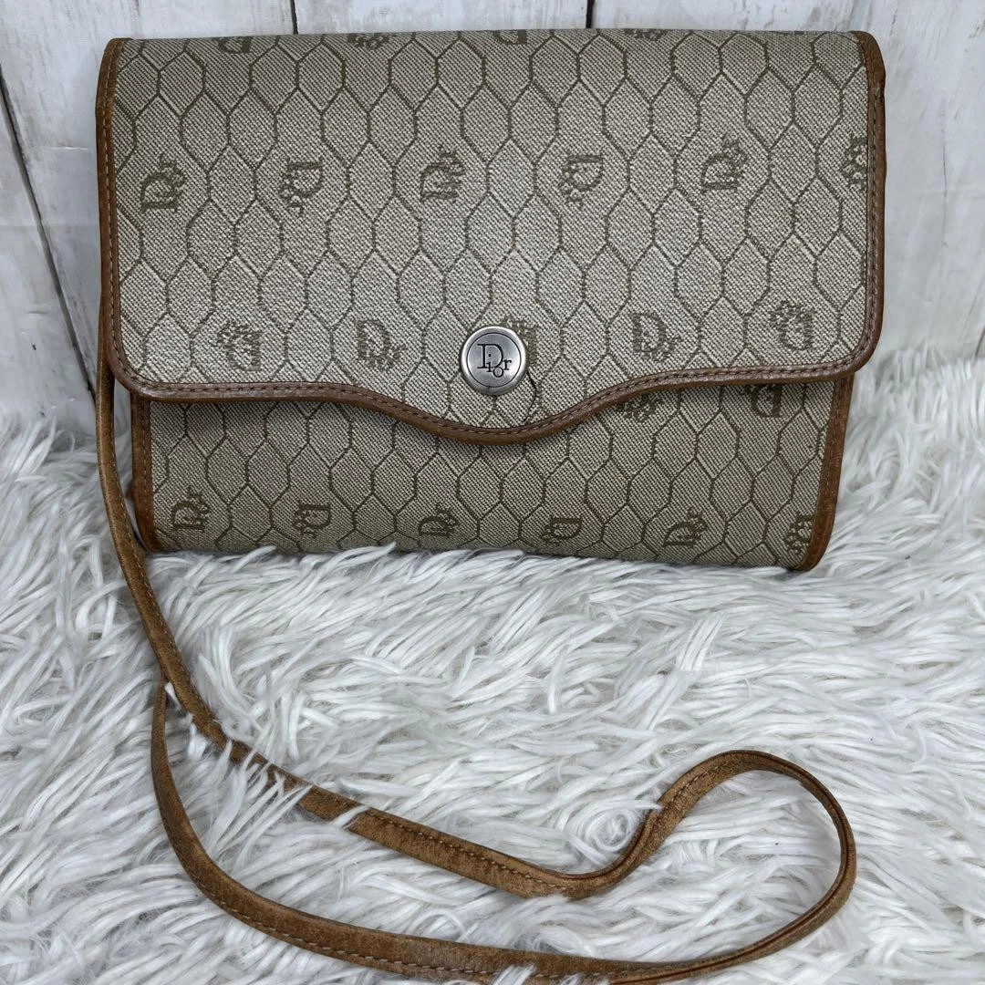 Sac bandoulière Dior PVC nid d'abeille authentique beige moyen femme France 117645