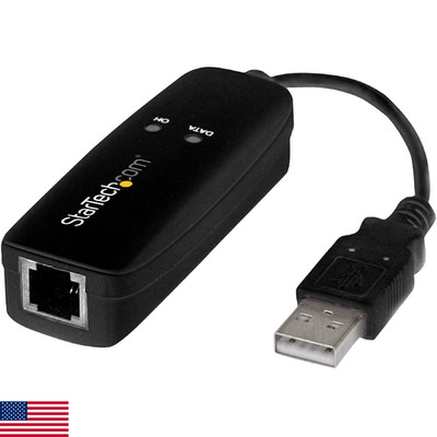StarTech 56K USB Dial-up & Fax Modem - V.92, External - Hardware Based USB Modem